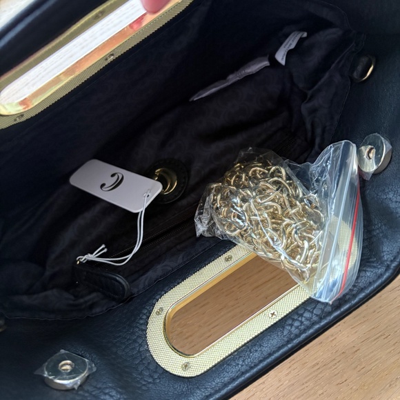 Charming Charlie Black and Gold Clutch - Picture 4 of 4